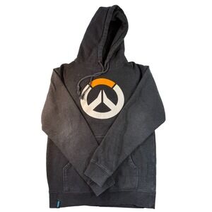 Official Blizzard Overwatch Logo Pullover Hoodie Gray Fleece Gamer Men's S
